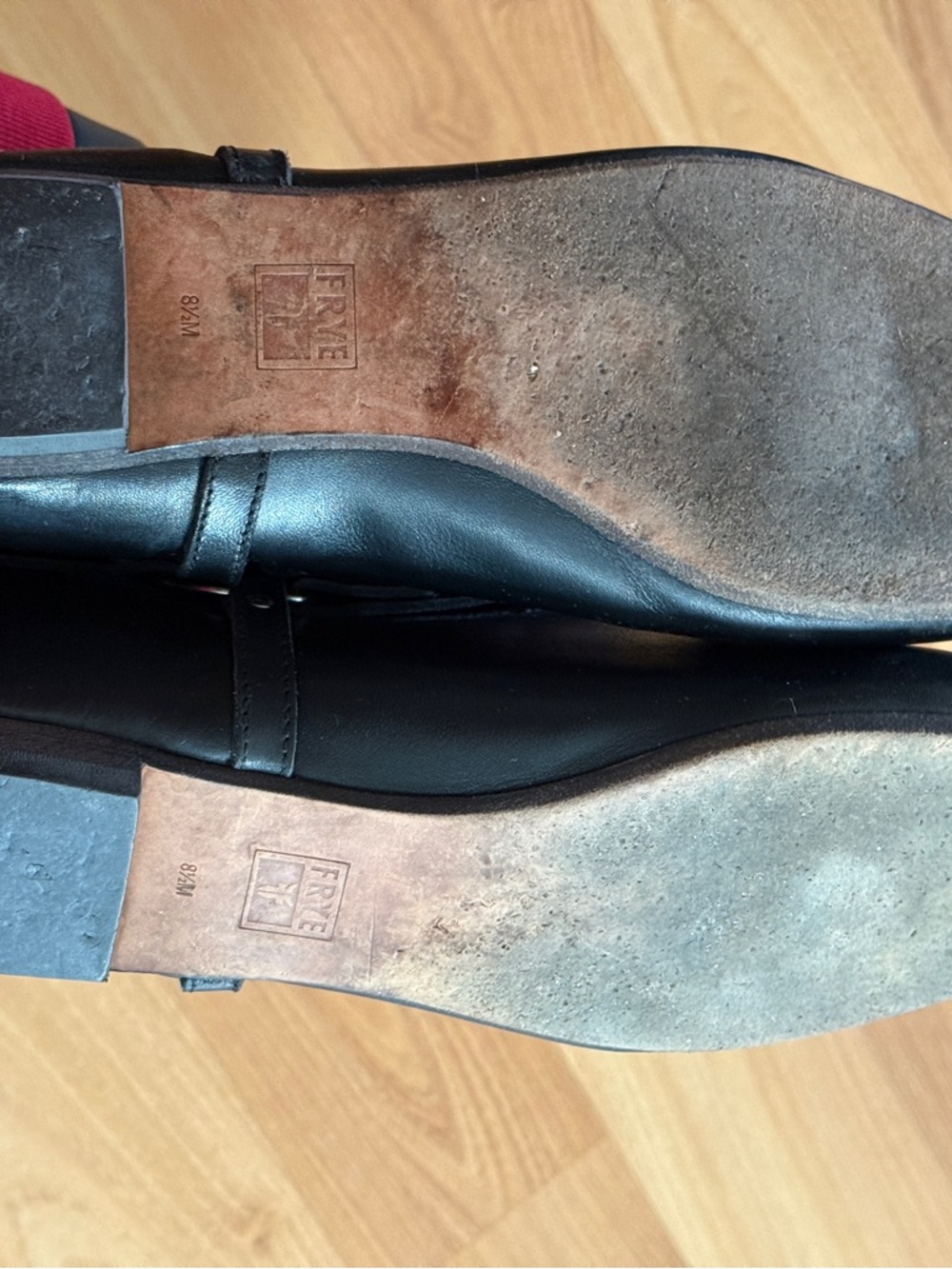 Frye Black Leather Mid-Calf Harness Riding Boots - Picture 7 of 10